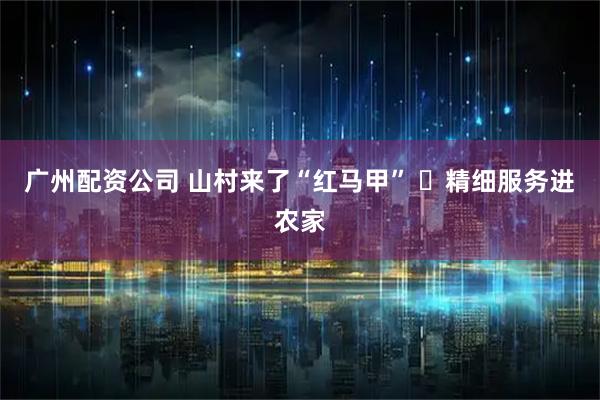 广州配资公司 山村来了“红马甲”  精细服务进农家